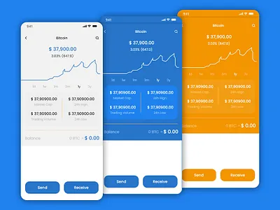 Crypto wallet - Mobile app design ui ux bitcoin app design crypto app design crypto wallet app crypto wallet app design digitel wallet design mobile app design wallet app design wallet app desing