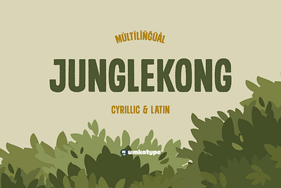 Junglekong - Multilingual Display Font animation font cartoon font childbook font cute font font design typeface