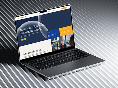 Powderhouse Website bold branding finance financial logo minimal modern orange simple smart sophisticated ui web design website