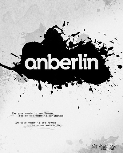Anberlin Poster anberlin band branding concert design graphic design poster print typography visual identity