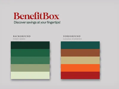 BenefitBox Brand Design - Mood Board brand design branding business design canada color design design systems illustration mood board product design professional design
