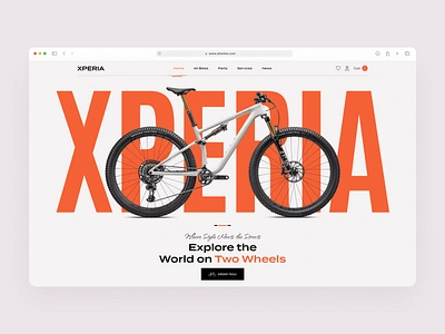 Bikes Store Website | Xperia agency bicycle bike bikes bold concept design graphic design illustration logo motobikes shop store typography ui website