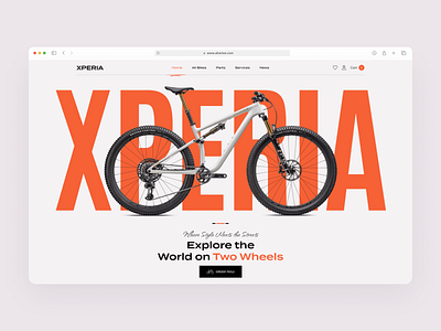 Bikes Store Website | Xperia agency bicycle bike bikes bold concept design graphic design illustration logo motobikes shop store typography ui website
