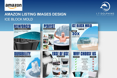 AMAZON LISTING IMAGES | ICE BLOCK MOLD ama amazon amazonapluscontent amazonlistingimages amazonoptimization apluscontent brandgraphics branding design graphic design infographics listingimages photoshop productinfographics