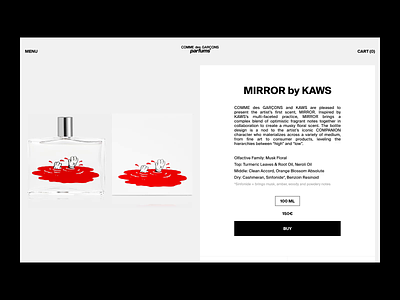 Perfume brand website - Product Page clean composition design form grey grid minimalism modernism online store perfume pruduct page space store two colors typography ui web
