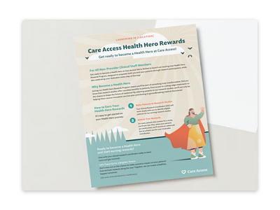 Care Access Health Hero Rewards graphic design illustration