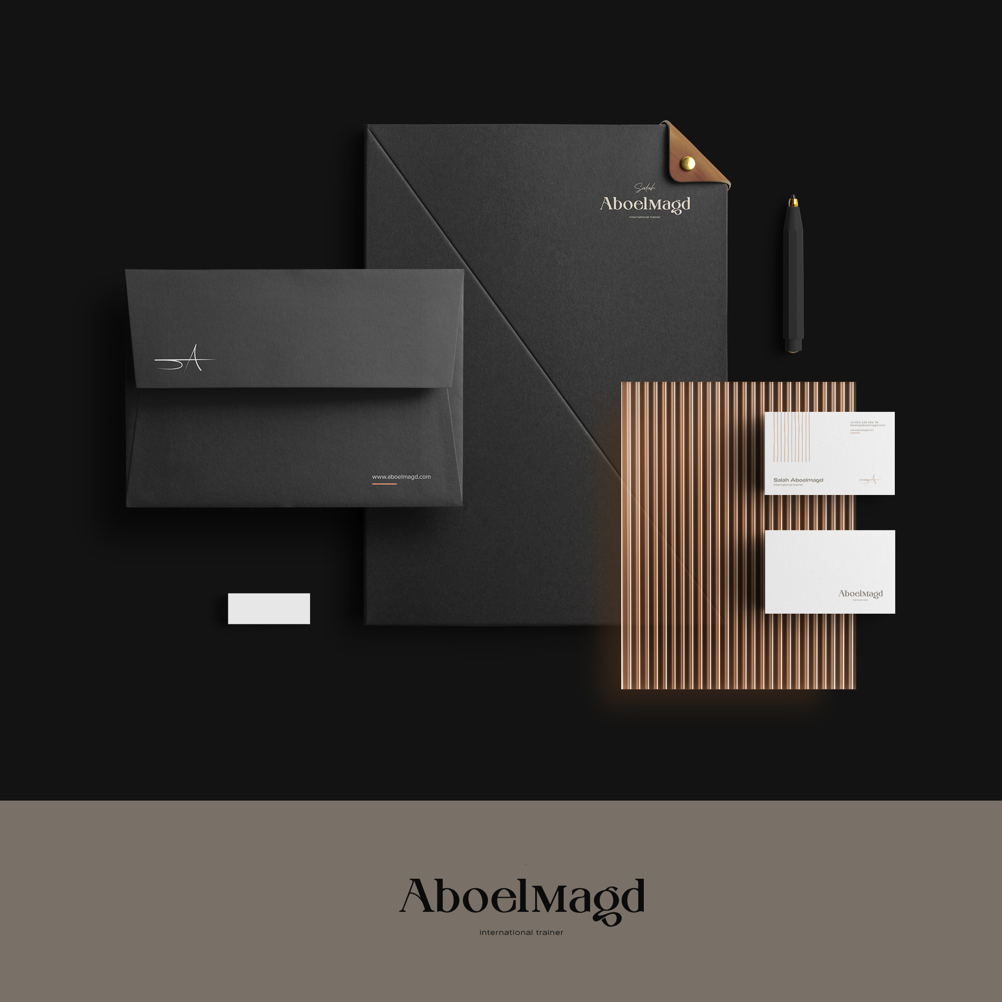 Salah Aboelmagd brand identity branding identity logo stationery