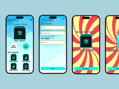 Quest App game mobile pixelated product design productivity ui ux
