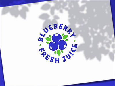 Blueberry Fresh Juice Logo Design blueberry blueberry logo branding juice juice logo logo