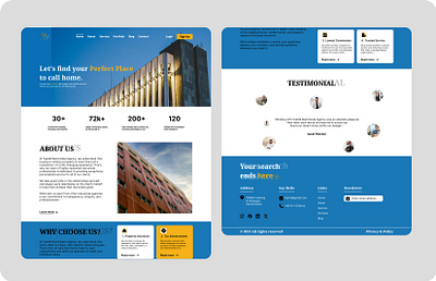 A landing page for a real estate agency. figma logo ui ui design web design