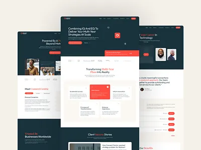 ConnectCentric web design agency landing consultancy landing design landing page ui ui design ux web web design webflow design webflow website