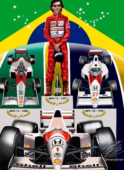 Senna digital art mclaren senna