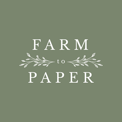 Logo Design | Farm to Paper brand branding color palette illustrator logo logo design
