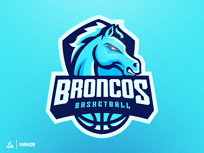 Broncos Basketball logo designed by Shahzar Zahid animal basbeball basbetball branding cartoon design esportslogo football graphic design hockey illustration illustrator logo mascot soccer sports ui ux vector volleyball