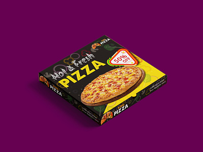 Pizza Box Design box design branding business identity cafe delivery box design flat food food box italian label design menu package packaging pizza pizza box pizzeria product restaurant vintage