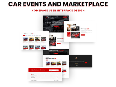 Car Marketplace Landing Page UI Design buy car events car sell cars earn event booking event creating events feedback home marketplace multi vendor sale shopping