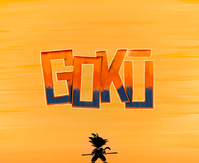 Goku dragon ball goku graphic design illustration logo sonn goku typography