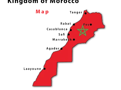 Map kingdom of Morocco 3d agader animation casablanca fes flag graphic design kingdom logo map morocco safi ui