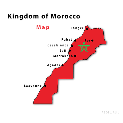 Map kingdom of Morocco 3d agader animation casablanca fes flag graphic design kingdom logo map morocco safi ui