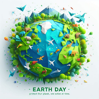 Earth Day graphic design ui