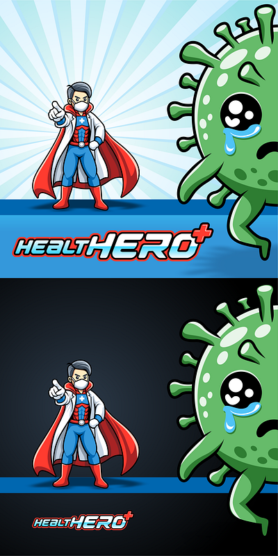 Health Hero Mascot branding design graphic design health hero illustration mascot modern vector