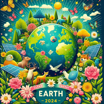 earth day graphic design ui
