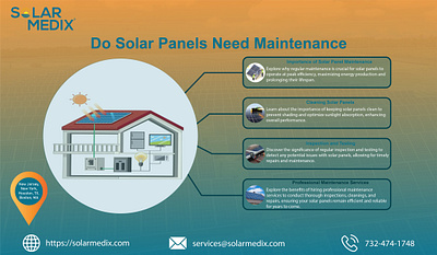 Sunshine & Serenity: The Lowdown on Solar Panel Maintenance! branding commercial solar services graphic design infographics residential solar services solar om solar removal reinstallation