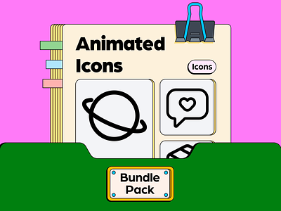 Animated Icons Bundle Pack animated icons branding design asset free asset graphic design icons iconscout product design ui uicon usecase vector