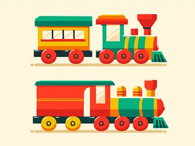 Colored Selection of Trains Illustration clip art con driver engine express journey locomotive metro rail railway road station subway ticket toy track train transportation travel vehicles