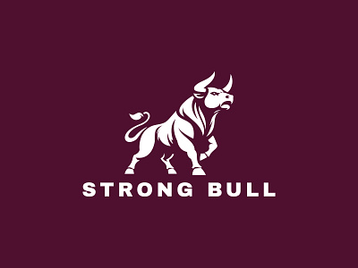 BULL LOGO animal branding brave buffalo bull bull logo company consult cow finance horn logo minimalistic sportswear strong strong bull taurus ui ux vector