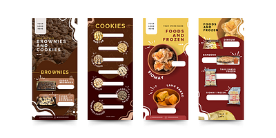 Food and Cookies Brochure Design advertising branding brochure design food graphic design illustration snack