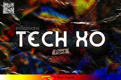 TECH XO FONT By Beast Designer circular technology typeface