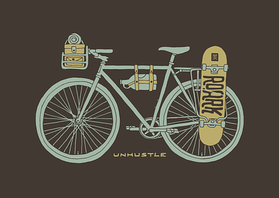 Roark Shirt Design apparel bicycle bike design graphic growler mightymoss roark skateboard t shirt unhustle