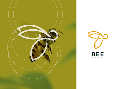 Bee Logo Line branding design graphic design icon illustration logo logo design logotype ui vector
