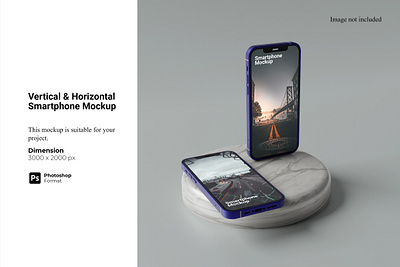 Vertical & Horizontal Smartphone Mockup view