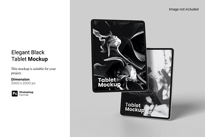 Black Tablet Mockup notebook