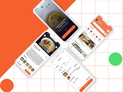 Food App app apps delivery design food mobile orange ui uiux ux