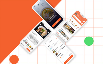 Food App app apps delivery design food mobile orange ui uiux ux