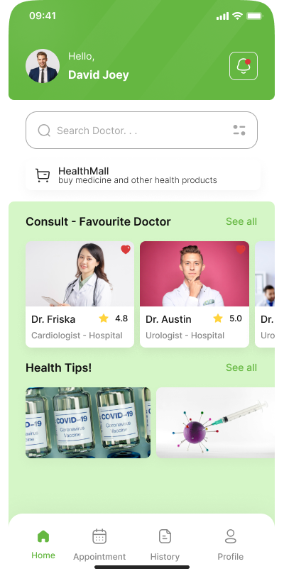 Mobile App - Online Book Doctor appointment booking design mobile app ui ux