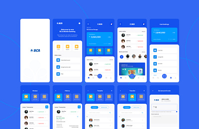 Redesign Mobile Banking App asia banking banking bca bca mobile blue and white clean graphic design indonesian m banking mobile app mobile banking modern redesign simple ui design ui ux user experience