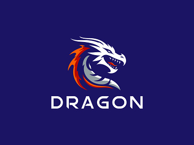 DRAGON LOGO animal animals corporate dragon logo elegant exclusive extended fire fire dragon flame flying dragon hard hot dragon mystical powerpoint strong ui ux vector wild