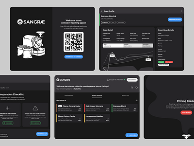 Coffee Roaster App (More screens) analytics app coffee dark dashboard design exploration graphic design logo roaster ui ux