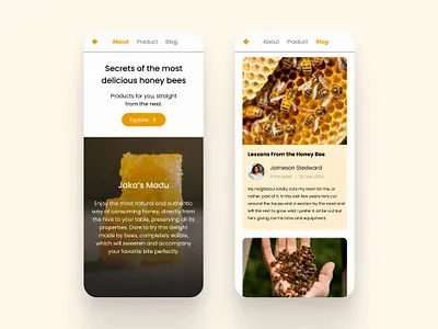 Honey Bee e-commerce Mobile Page agency freelancer graphix design landing page ui design ux design web designer