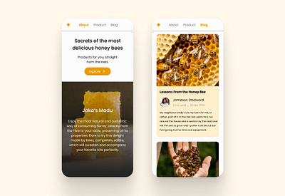 Honey Bee e-commerce Mobile Page agency freelancer graphix design landing page ui design ux design web designer