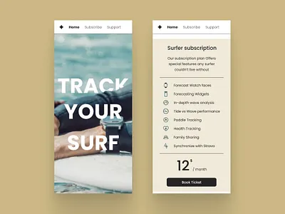 Sport Surf mobile page agency freelancer landing page mobile apps mobile page ui design uiux design ux design web design
