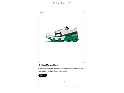 Running Supply astro figma minimal web website