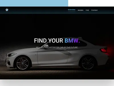 BMW Car Landing Page agency design freelancer landing page u ux designer ui designer ux designer web designer