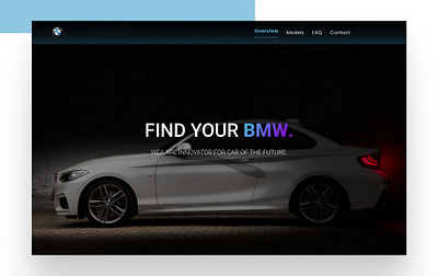 BMW Car Landing Page agency design freelancer landing page u ux designer ui designer ux designer web designer