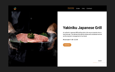 Yakiniku Japan Resto landing page. agency freelancer graphic design landing page ui design uiux design user interface ux design web designer