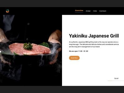 Yakiniku Japan Resto landing page. agency freelancer graphic design landing page ui design uiux design user interface ux design web designer